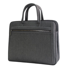 Men's Business Briefcase Multilayer Zippered Document Organizer Bag