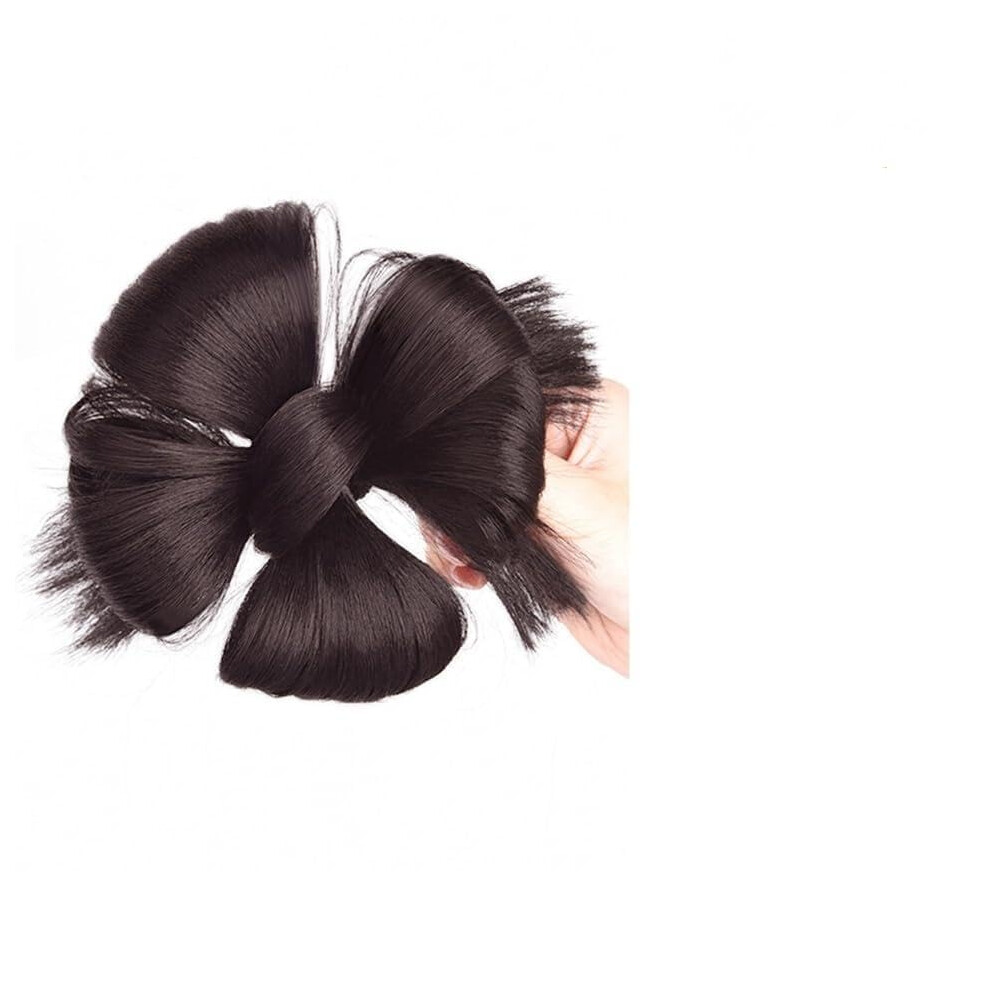 Hair Bun Extension Dark Brown Synthetic ClipIn Chignon for Hanfu Instant Volume Natural Look
