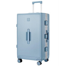Zipperless Hard Shell Luggage, Aluminum Frame, Spinner Wheels, 28 Inch Checked, Color G