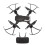 Foldable Black Drone with Dual Camera, 20min Flight, 150m Range 1