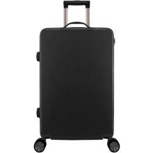 26 Inch Hardshell Luggage – Durable Scratch Resistant Suitcase with Spinner Wheels, Large Capacity, Black