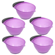 Hair Dye Mixing Bowls Set of 5 with Handle NonSlip Design for Salon and Home Hair Coloring