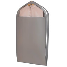 Hanging Garment Bag, Breathable with Clear Window, 4 in Gusset for Closet, Gray, 24x4x43in