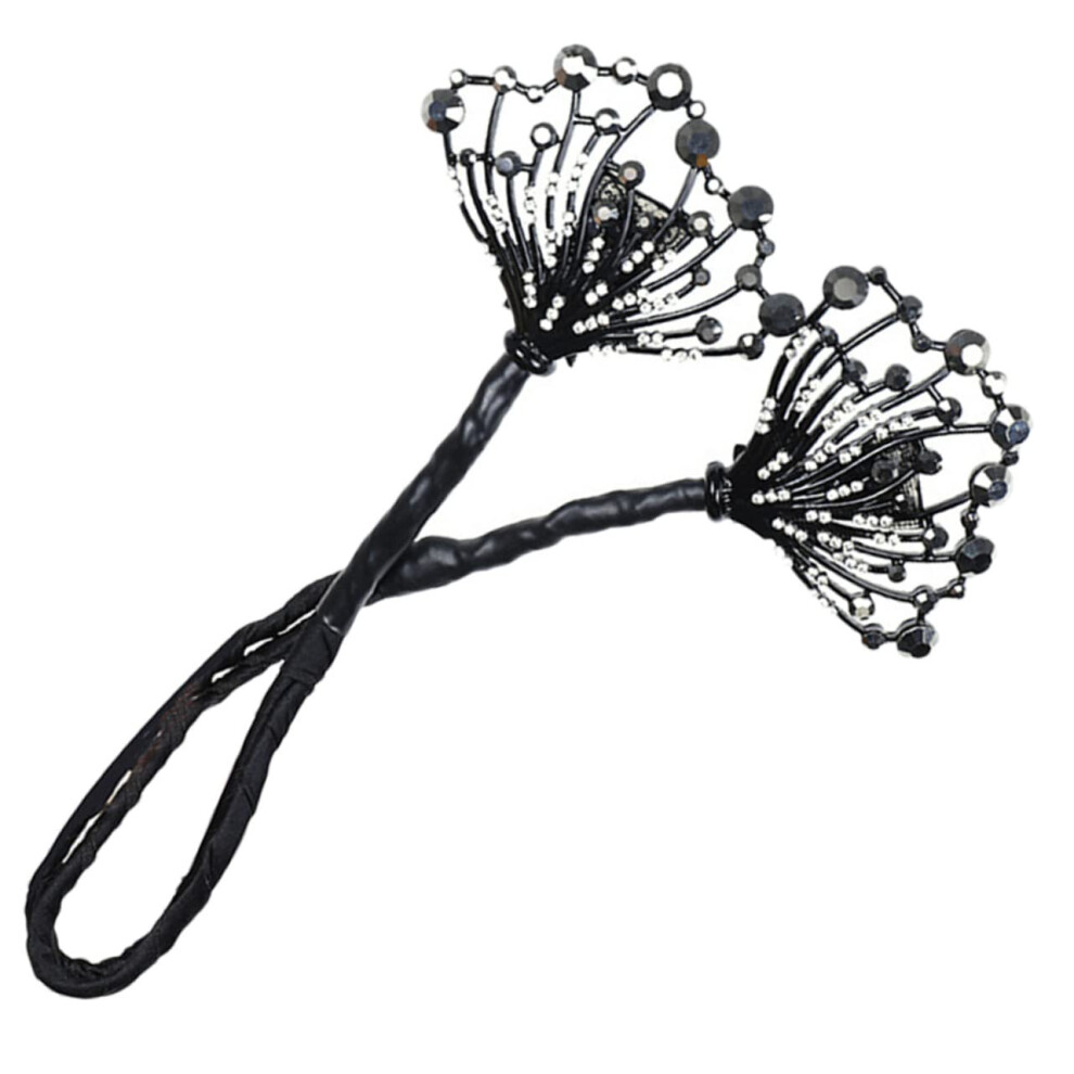 Unisex Hair Bun Maker With Rhinestones For Women, Elegant Twist Shaper For Easy Ballet Bun Styling