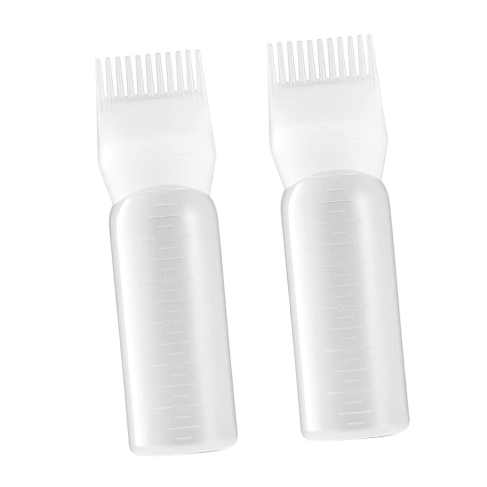 2pcs Hair Dye Applicator Bottle with Comb Tip for Even Color and Precise Measurement, Salon and Home