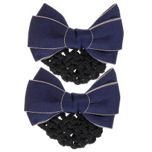 Hair Net Bun Cover Barrette with Snood Bow for Women Secure Bun Hold Professional Styling