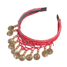 Ethnic Belly Dance Headpiece with Elegant Tassel Headband for Stage Performances and Costume Parties