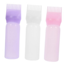 3Pcs Hair Dye Applicator Bottle with Graduated Scale and Comb for Even Root Coverage and Scalp Application