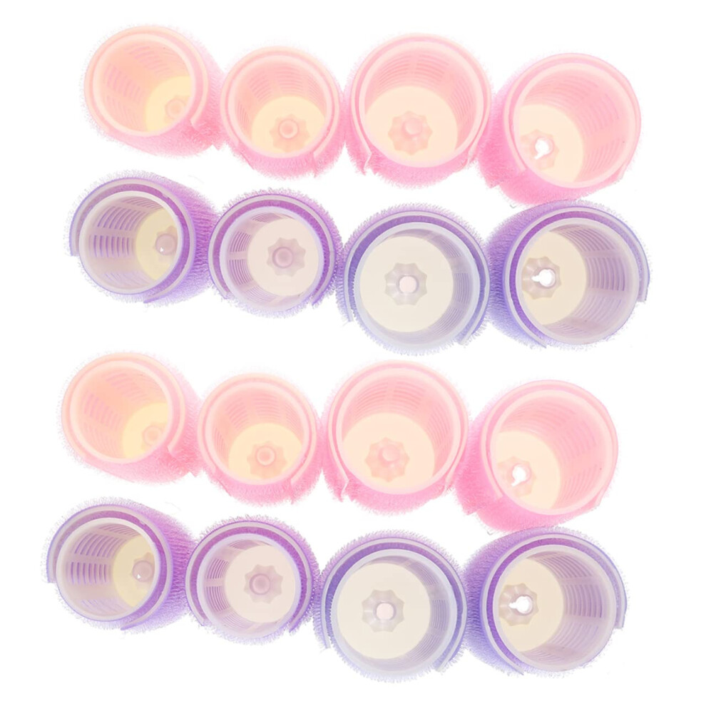 16PCS Self Grip Hair Rollers Set No Heat Curlers for Easy Styling Waves and Curls