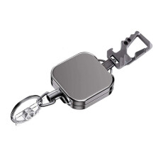 Office Lanyard Clip Keychain Name Tag Holder Keyring Id Card Key Ring Cord Reel Retract Pull Key Badge