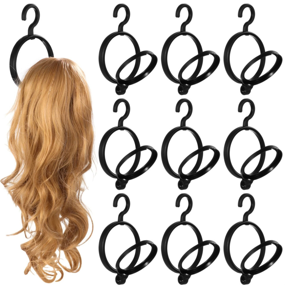 Unisex Foldable Wig Stand Set For Travel And Storage, 10Pcs Spacesaving Wig Holders For Multiple Wigs