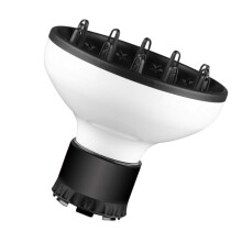Universal Hair Dryer Diffuser Attachment for Curly Hair Frizz Reduction Heat Resistant White