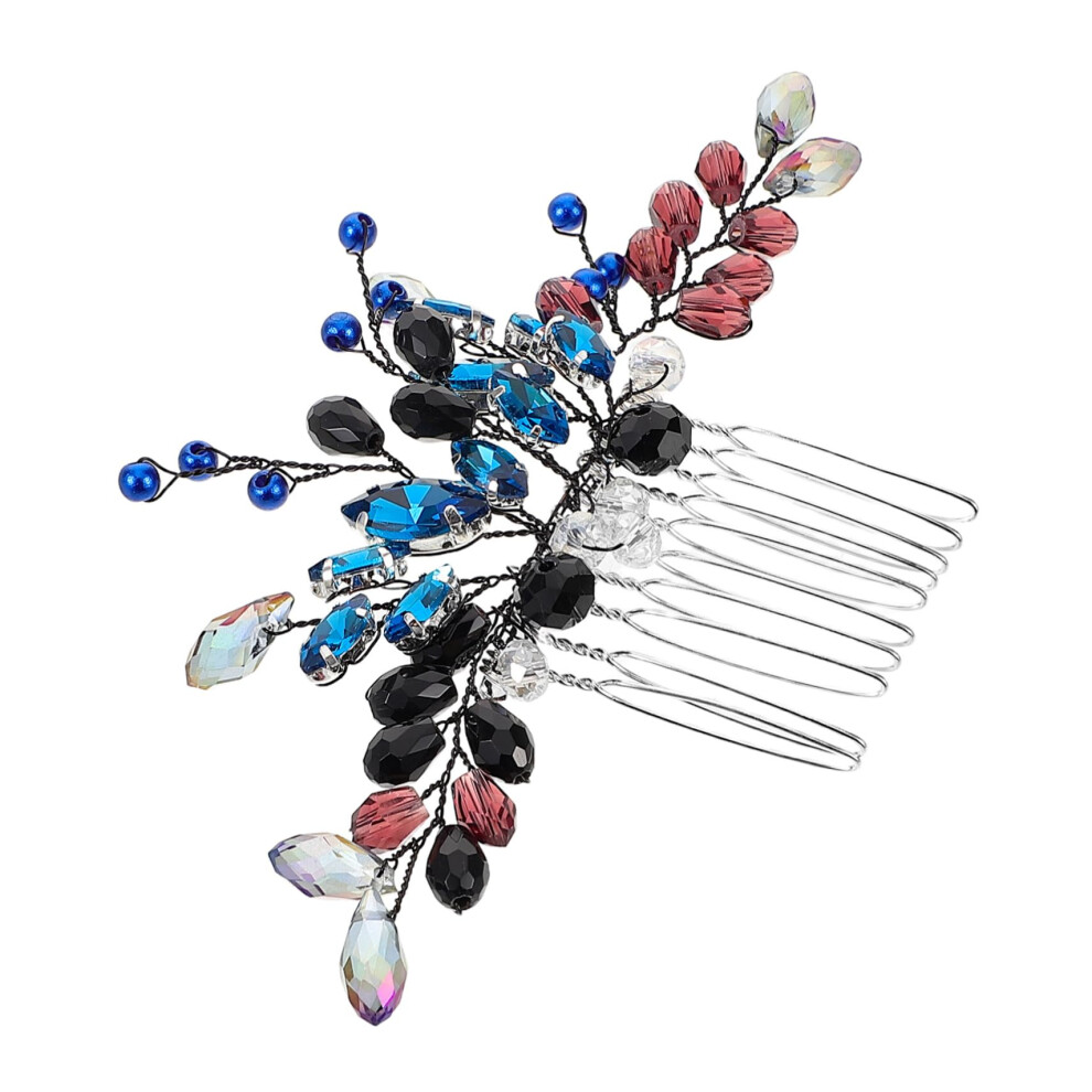 Unisex Vintage Rhinestone Wedding Hair Comb With Luxurious Crystal Accent For Bridal Updos And Proms
