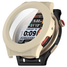 Screen Protector Case with Tempered Glass Full Coverage Bumper White for Amazfit Cheetah Pro/Round