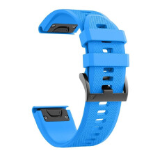 Sky Blue 26mm Silicone Quick Release Replacement Band for Garmin Fenix 6X and 6X Pro Smartwatch