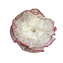 Oversized Fabric Hair Scrunchie for Women Elegant Lace Ponytail Holder Gentle Hair Protection