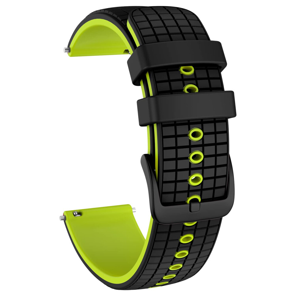 Vivoactive 4 Replacement Band 22Mm Silicone Watch Strap Quick Release Lime For Venu 2 And Gear S3 Frontier Black 9330225928317