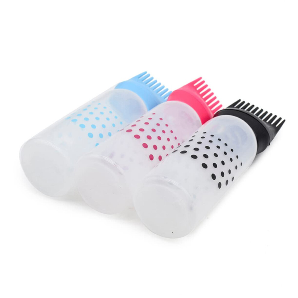 Hair Dye Applicator Bottle Set with Comb, Leak Proof, Refillable Shampoo Bottles for Salon Coloring