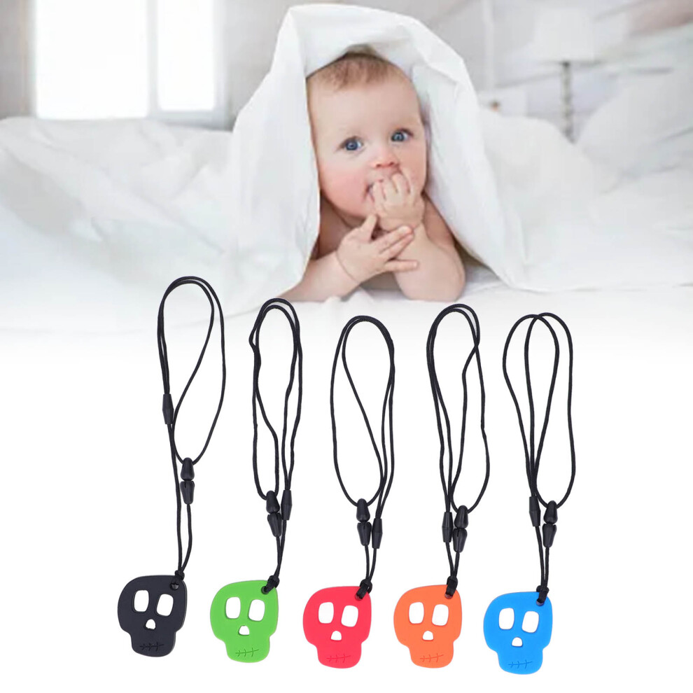 Kids Sensory Chew Necklaces Autism ADHD Anxiety Silicone Oral Motor Aids 5 Pack