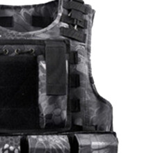 Gilet militare multifunzione leggero nero da uomo per outdoor e pesca
