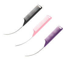3pcs Rat Tail Comb Set with Steel Tip for Precise Hair Sectioning and Salon Highlighting
