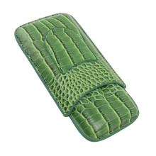 Custodia Portacigarro in Pelle con Finitura Opaca a 3 Dita – Verde da Viaggio