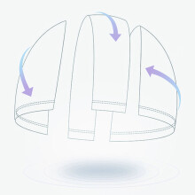 Blue Nylon Waterproof High Elasticity Swim Cap for Adults
