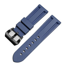 22mm Rubber Watch Band for Panerai Luminor PAM01312, FKM Fluororubber, Blue b1