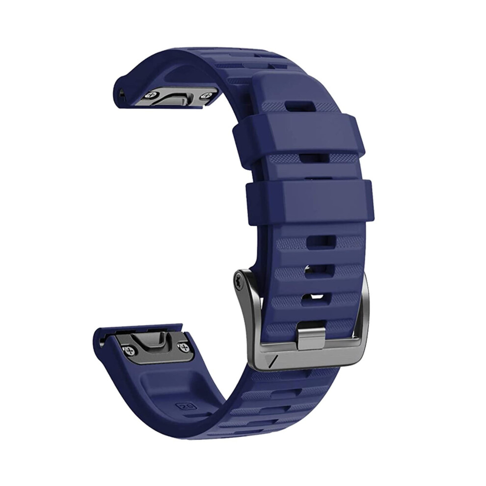 Silicone Band 22Mm Quick Release Strap With Clasp Durable Easyfit For Garmin Fenix 6X Pro And Forerunner 945 Black 9073542661214