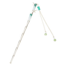 Metal Hair Stick for Women with Tassel, Elegant Chinese Hair Pin with Floral Design for Wedding and Daily Use