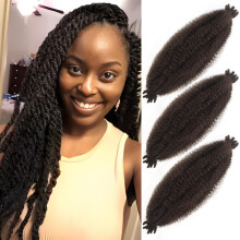 Twist Braiding Hair 16 Inch Color 43 Kinky Twist Extensions Natural Afro Texture 3 Packs