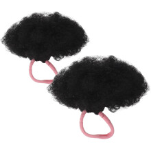 Toddler Hair Accessories Curly Bun Hairpiece with Butterfly Clips for Girls Costumes and Role Play