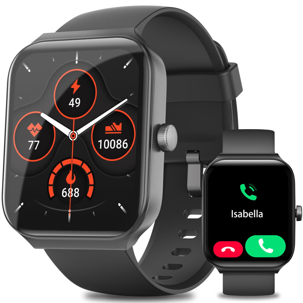 Smart Watch With Bluetooth Calling 1.95' Hd Display Fitness Tracker Heart Rate Sleep Monitor For Android Ios 9073542661238
