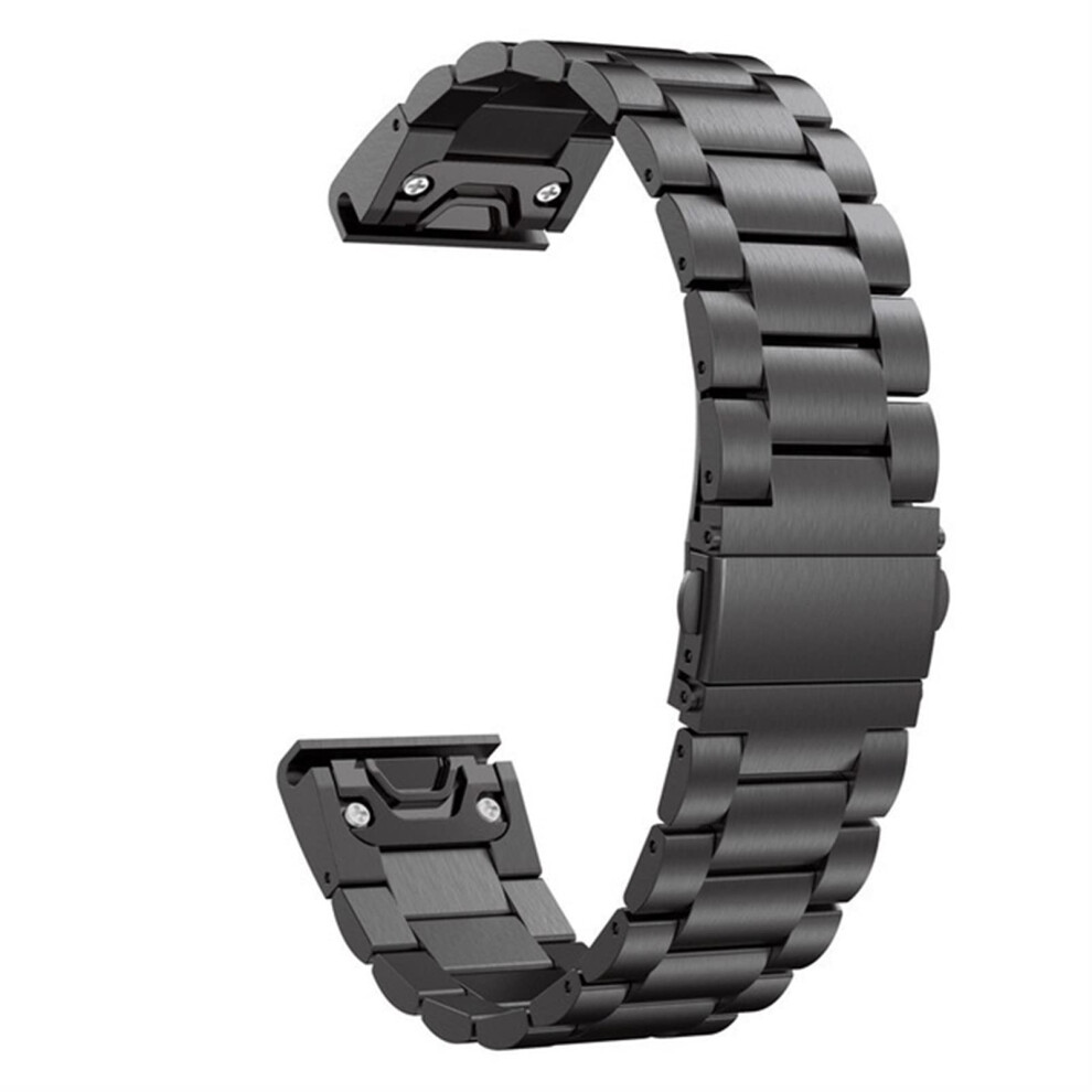 For Garmin Forerunner 945/935 Stainless Steel 22Mm Quick Release Watch Band, Black 9351714555159