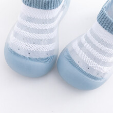 Baby Floor Socks Blue 5.3in Soft Cotton Anti-slip Infant Insole Socks