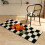 Classic Plaid Runner Rug Black White 1