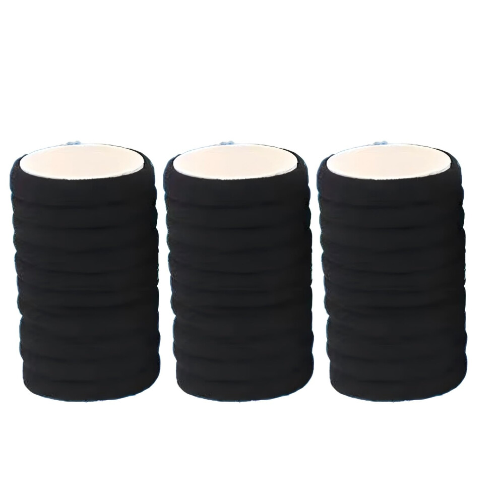 30 Pack Black Hair Ties for Thick and Curly Hair, Durable Braided Ponytail Holders 5mm