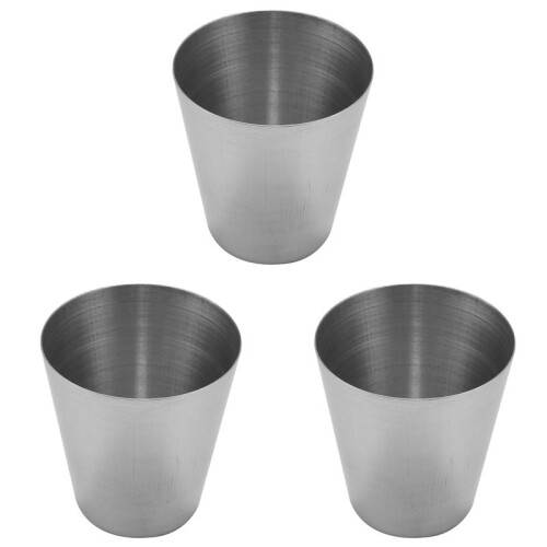 3X 1 Oz 35 Ml Rostfritt Stål Vin Dricka Snapsglas Barware Cup