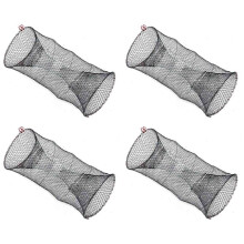 4X Armadilha de Isca de Pesca, Armadilhas para Lagostins, Gaiola de Mola, Portátil, Rede Fundida Dobrada, Armadilhas de Pesca, Acessórios de Pesca