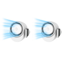 2X Draagbare, Ultrastille Tailleclipventilator, Verstelbaar met 3 Snelheden, Oplaadbaar Via USB-C, Zakformaat met Clip voor Gebruik Buitenshuis