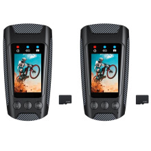 2X 4K 60FPS Multifunctional Cycling Camera Rainproof 2.0 Inch IPS Screen WiFi Connection with LED Flashlight Bike Horn