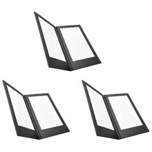 3X Rechargeable LED Light Menu Book PU Leather Display Book Night Club Restaurants Beer Bar Shop Cafe Two Pages