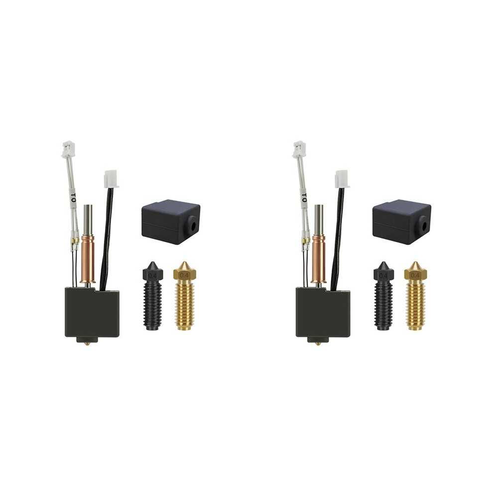 2X Hotend For Kobra-3 Combo Print- Extruder Kit Heater Block Heating-Cartridge Thermistor With Extra 0.4Mm Nozzles Brecantia