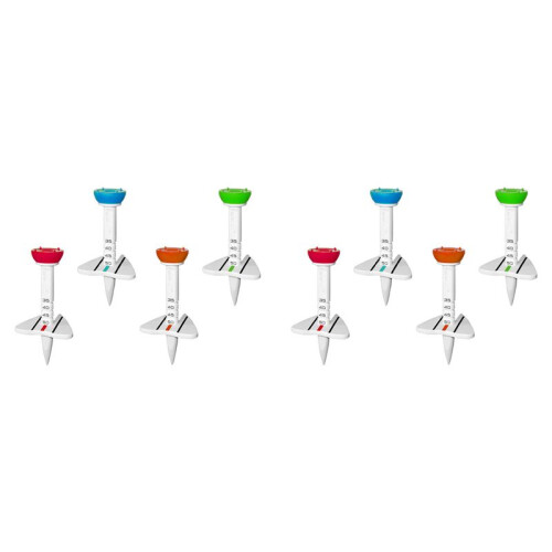 8Pcs Golfs Tees for Golfs Driver Training, Plastic Golfs Tees Low Resistance More Distance Consistent Height Tees