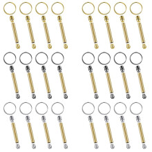24-Teiliges Drechsel-Schlüsselanhänger-Set, Drechselzubehör, Dorn, Drechsel-Schlüsselanhänger für Holzbearbeitungsgeschenke