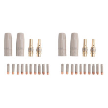 28Pc 15AK Coating Protection Nozzle Non-Stick Welding Slag Airless Gas Protection Machine Protective Sleeve 0.8mm