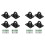 8X Pad Eye Plate U Hooks Heavy Duty Wall Mount Ring Hooks Marine Hanging Hardware Staple Hook Loop with Screws 2
