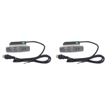 2X Electric Recliner Controller ABS 2 Button 5 Pin Straight Connectors Electric Sofa Lift Chair Hand Control