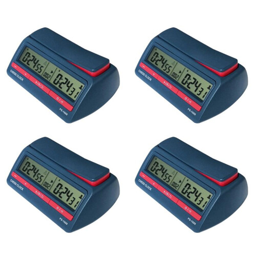 4X Advanced Chess Digital Timer Chess Clock Count  Down Board Game Clock