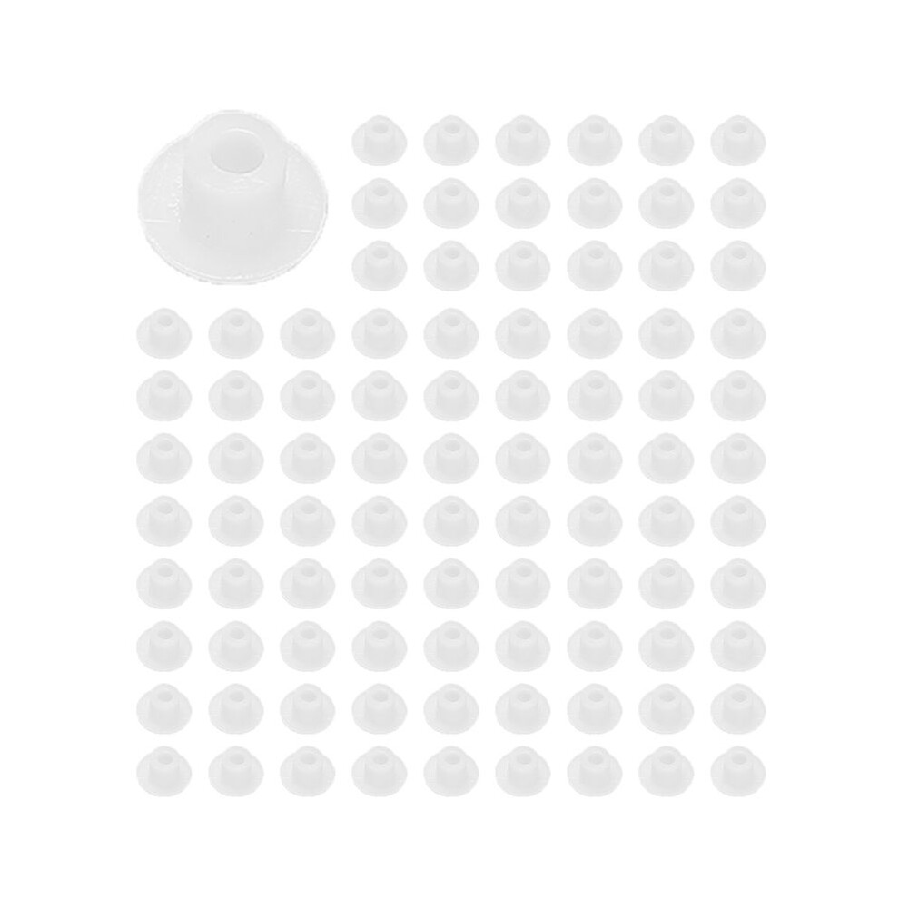 Plastic Round Shaped Cover Screw Cap Lid White 500Pcs For 5Mm Dia Hole 6032923728376